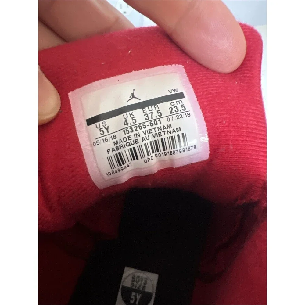 Size 5Y- Jordan 12 Retro Mid Gym Red - 153265-601